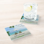 Aaah...pensioen. Prettig kerstfeest, Glazen Onderzetter (Schuin)