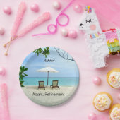 Aaah pensioen sjabloon, personaliseren, papieren bordje (Feest)