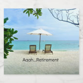 Aaah...pensioen Sparkling Wijnetiket (Enkel label)