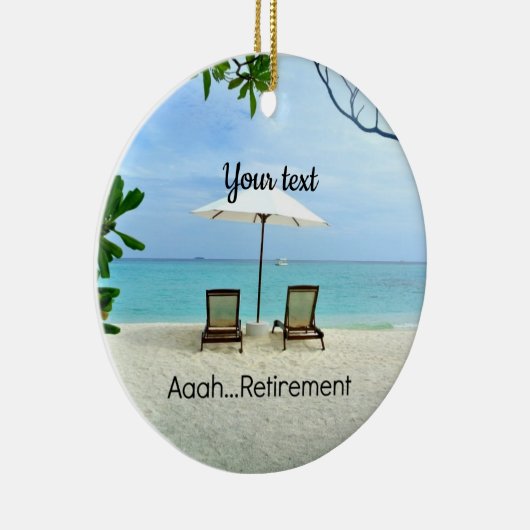 Aaah...pensioen TEMPLATE Keramisch Ornament (Rechts)