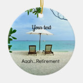 Aaah...pensioen TEMPLATE Keramisch Ornament (Voorkant)