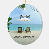 Aaah...pensioen TEMPLATE Keramisch Ornament (Links)