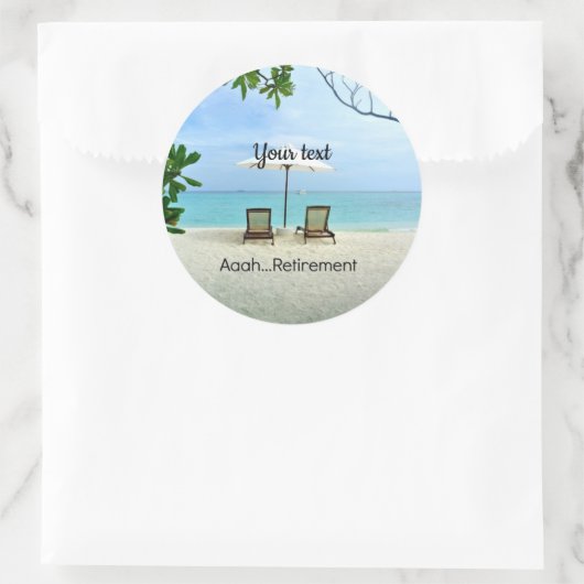 Aaah...pensioen TEMPLATE Ronde Sticker (Tas)