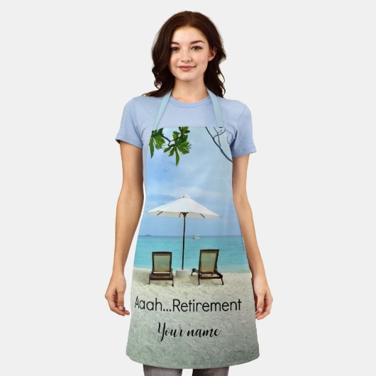 Aaah...pensioen TEMPLATE Schort (Gedragen)