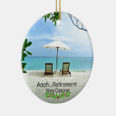 Aaah...Pensioen...vrolijk kerstfeest Keramisch Ornament (Rechts)