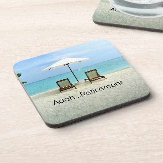 Aaah...Pensioenuitkering Bier Onderzetter (Linkerzijde)