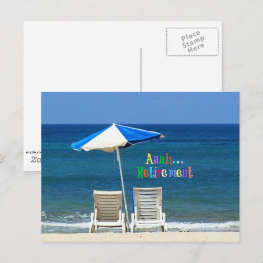 Aaah...Pensioenuitkering Briefkaart (Voorkant / Achterkant)