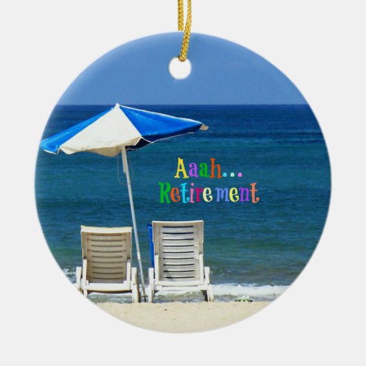 Aaah...Pensioenuitkering Keramisch Ornament (Voorkant)