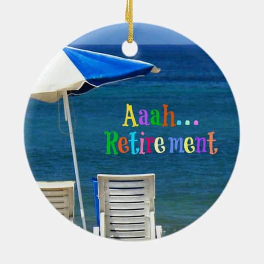 Aaah...Pensioenuitkering Keramisch Ornament (Achterkant)