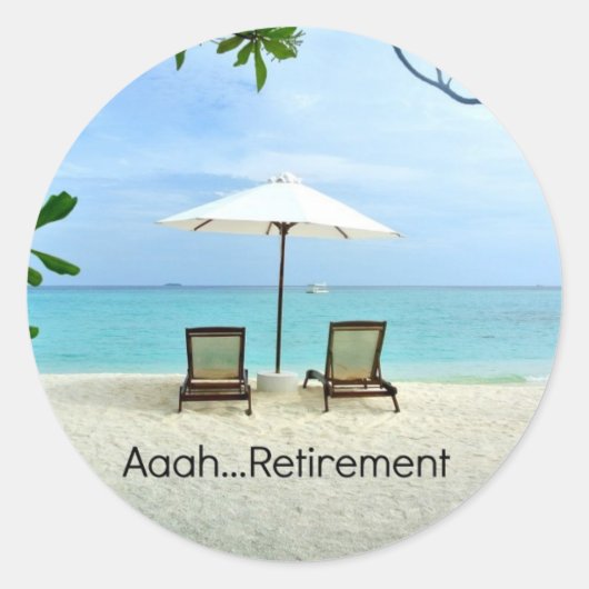 Aaah...Pensioenuitkering Ronde Sticker (Voorkant)