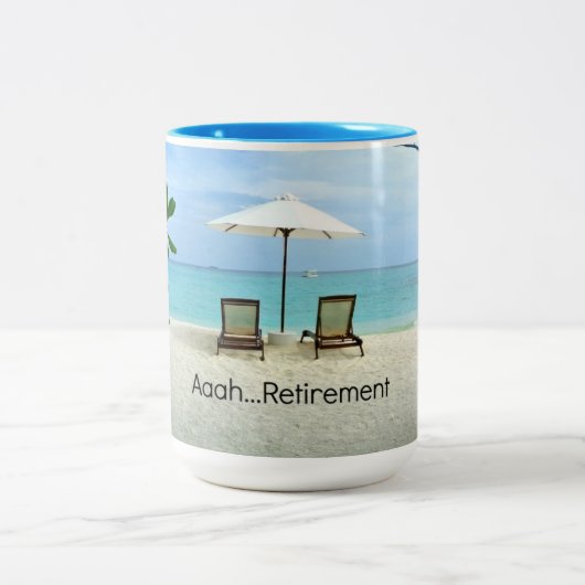 Aaah...Pensioenuitkering Tweekleurige Koffiemok (Center)