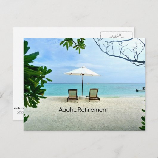 Aaah...pensionering Briefkaart (Voorkant / Achterkant)