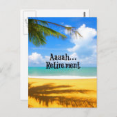 Aaah...pensionering en versoepeling briefkaart (Voorkant / Achterkant)