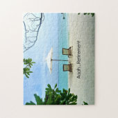 Aaah...pensionering , ontspanning op het strand legpuzzel (Verticaal)