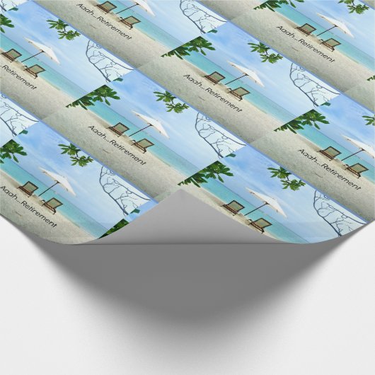 Aaah...pensionering, populair design, cadeaupapier (Hoek)