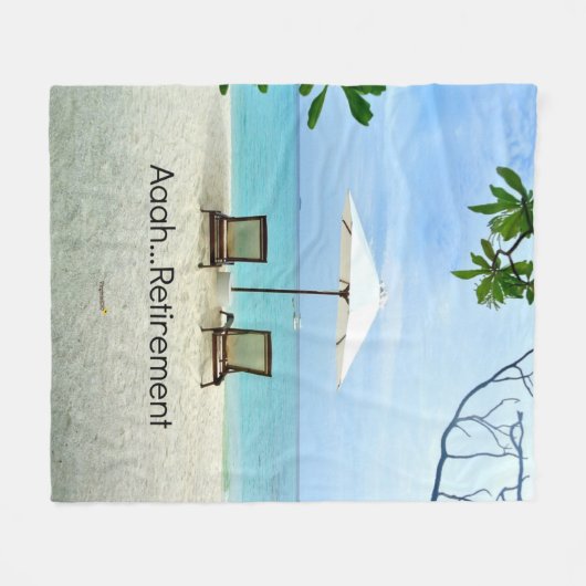 Aaah...pensionering, populair design, fleece deken (Voorkant (Horizontaal))