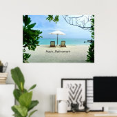 Aaah... pensionering, populair design, poster (Thuiskantoor)