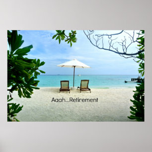 Aaah... pensionering, populair design, poster
