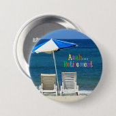 Aaah...pensionering, populair design, ronde button 7,6 cm (Voorkant /achterkant)