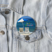 Aaah...pensionering, populair design, ronde button 7,6 cm (In situ)