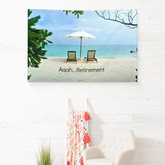 Aaah...pensionering, populair design, spandoek (Insitu)