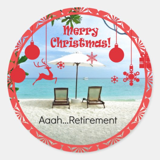 Aaah...pensionering, Ronde Sticker (Voorkant)