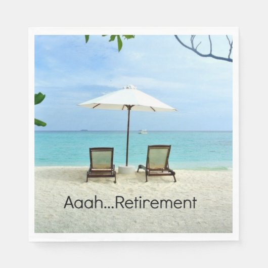 Aaah... pensionering servetten (Voorkant)