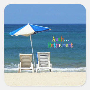 Aaah...pensionering Vierkante Sticker