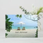 Aaah...pensionering, zich herstellend aan de Beach Kaart (Staand voorkant)