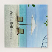 Aaah...pensionering, zich herstellend aan de Beach Legpuzzel (Horizontaal)