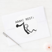 Aaah Rest. Ronde Sticker (Envelop)