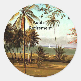 Aaah.. Retirement, Florida Scene, Ronde Sticker