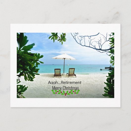 Aaah...Retirement kerstgroetings Briefkaart (Voorkant)