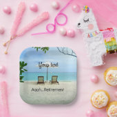 Aaah.. SJABLOON bij pensionering Papieren Bordje (Feest)