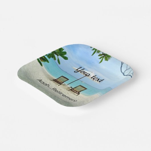 Aaah.. SJABLOON bij pensionering Papieren Bordje (Gebogen)