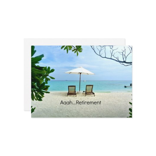 Aaah...sjabloon voor pensionering kaart (Voorkant / Achterkant in situ)