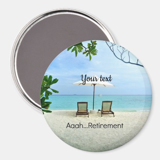 Aaah...sjabloon voor pensionering magneet (Voorkant / Achterkant)