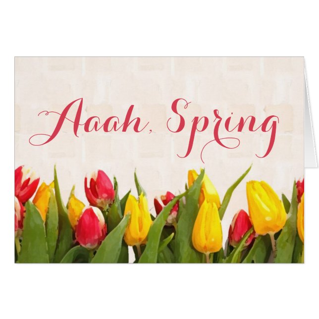 Aaah Spring Colorful Tulip Line (Voorkant Horizontaal)