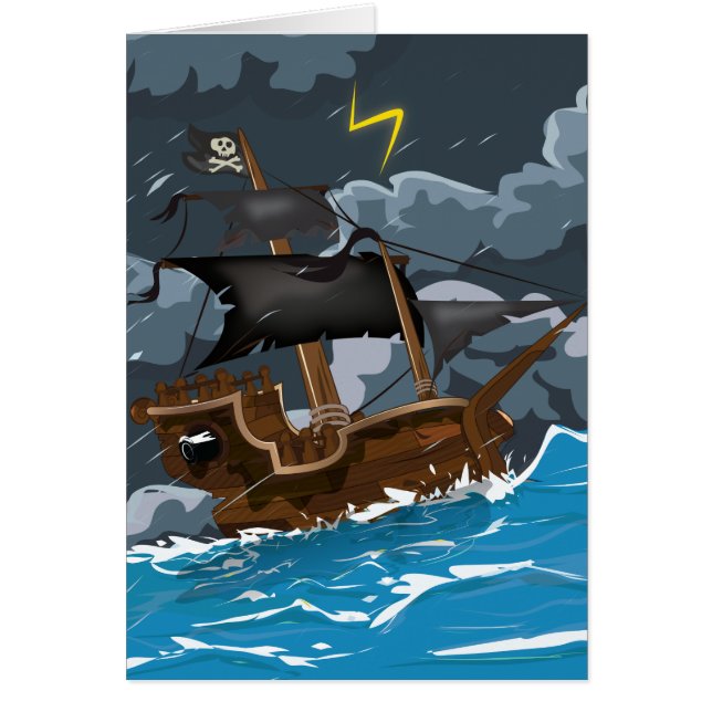 AAAR! Oud Piraatsschip in Storm (Voorkant)