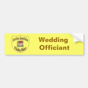 AAAWO Wedding Officier Bumpersticker