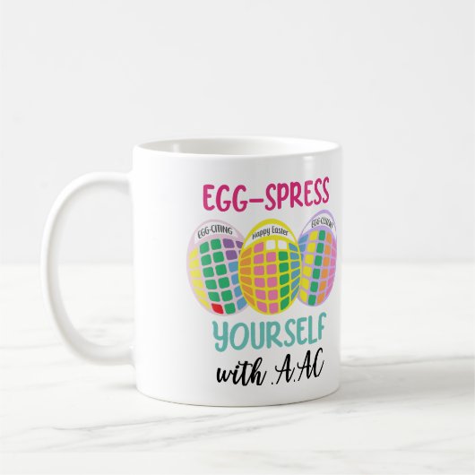 AAC awareness Paasfeest mok 'EI-spress jezelf' (Links)