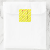 AAC-label geel Vierkante Sticker (Tas)