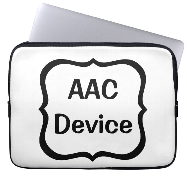 AAC-label zwart Laptop Sleeve (Voorkant)