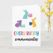AAC Paashaas kaart 'Elk konijn communiceert' (Gele Bloem)