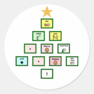 AAC We wensen je een prettige kerst Ronde Sticker