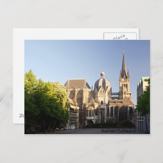 Aachen Cathedral, Aken Duitsland Briefkaart (Voorkant / Achterkant)