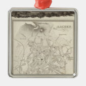 Aachen, Duitsland Metalen Ornament (Voorkant)