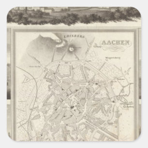 Aachen, Duitsland Vierkante Sticker