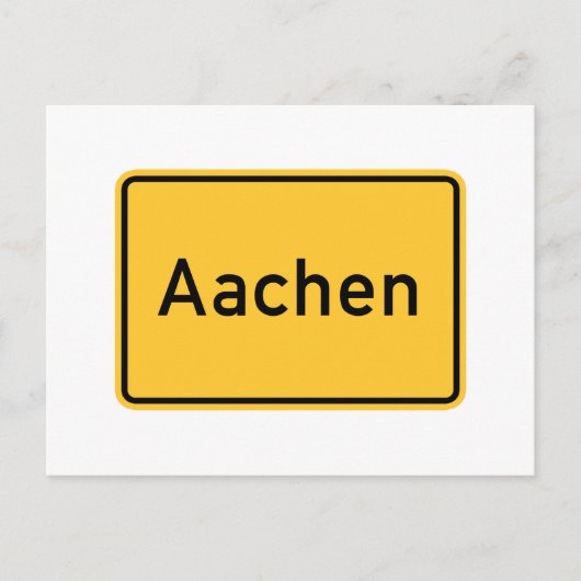 Aachen, Duitsland wegwijzer Briefkaart (Voorkant)