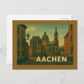 Aachen Germany City Art Briefkaart (Voorkant / Achterkant)